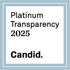 Platinum Transparency 2025 Candid badge.